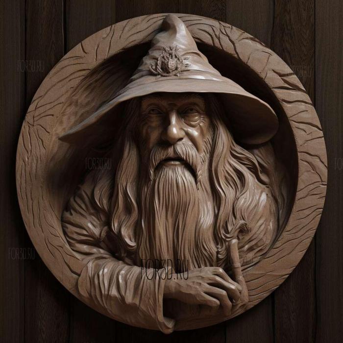 Gandalf 4 stl model for CNC